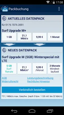 Mein o2 android App screenshot 9