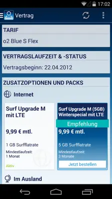 Mein o2 android App screenshot 10